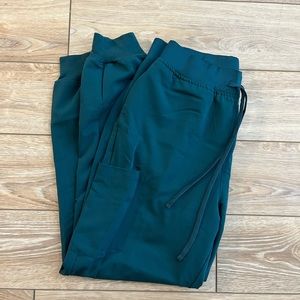 Caribbean Blue Mandala high waisted scrub joggers